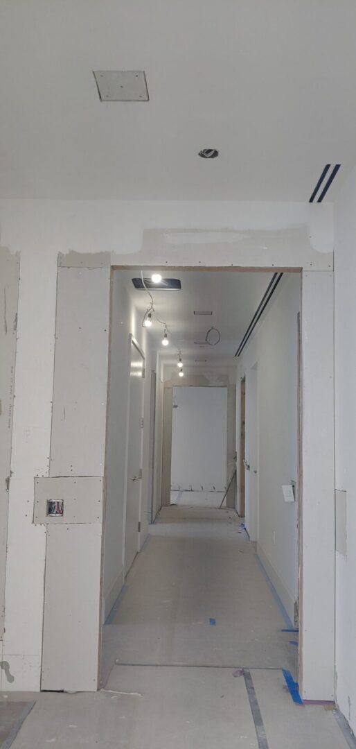 Hallway under construction